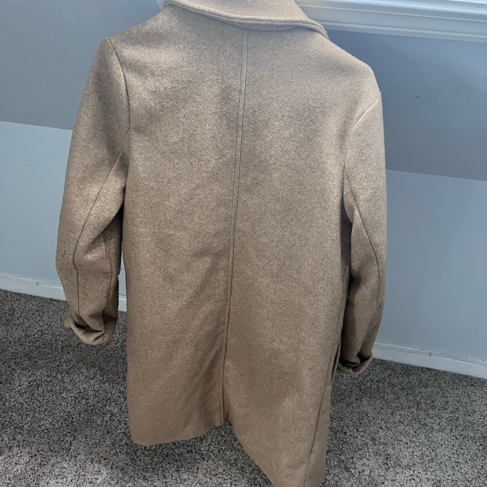 Old Navy Women’s Tan Pea Coat - Picture 2 of 2